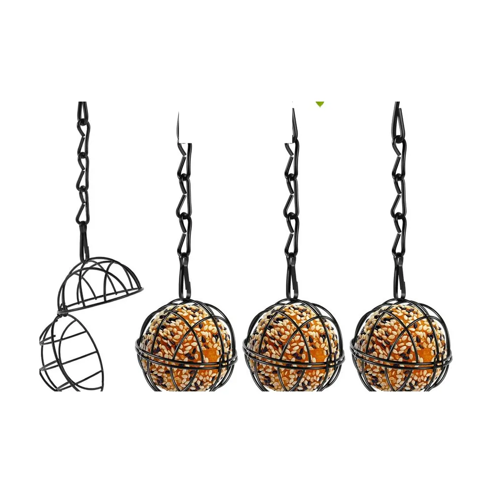Four Metal Fat Ball Feeders for Your Garden